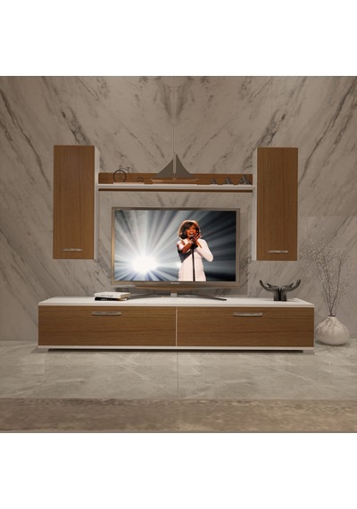 Decoraktiv Eko 5d Slm Std Tv Ünitesi Tv Sehpası Beyaz - Ceviz
