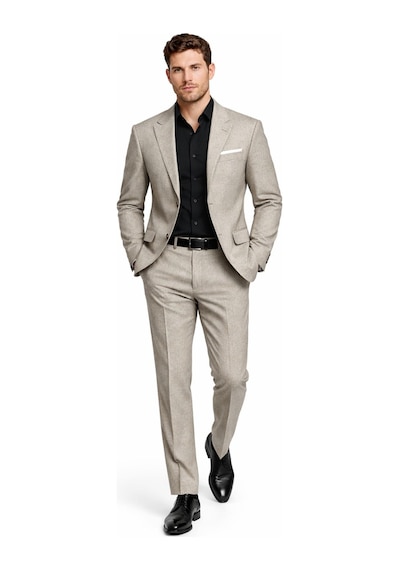 Suitmen Erkek Silim Fit Yelekli Çift Yırtmaçlı Takım Elbise Bgl-st05329 Bej
