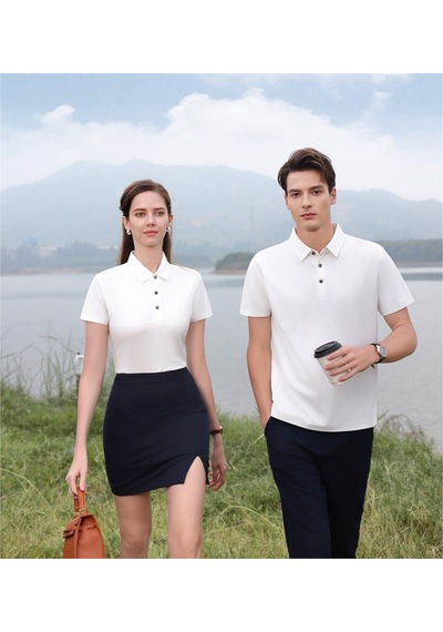 New Performance Premium Polo T-shirt 67.1% Nylon 22.0% Pamuk 10.9% Spandex Beyaz