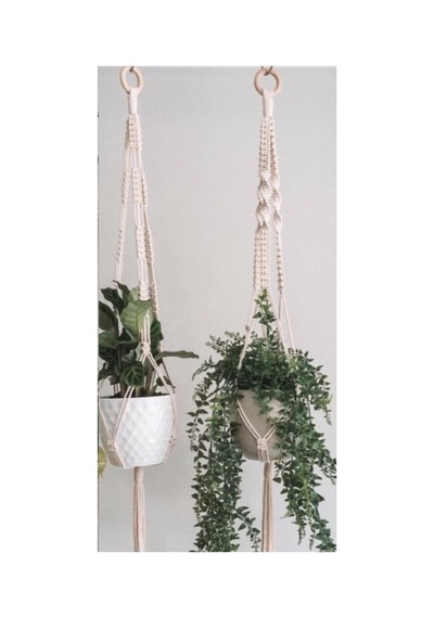 Garden Makrome Saksılık 2'li Garden Makrome Saksılık Set Krem