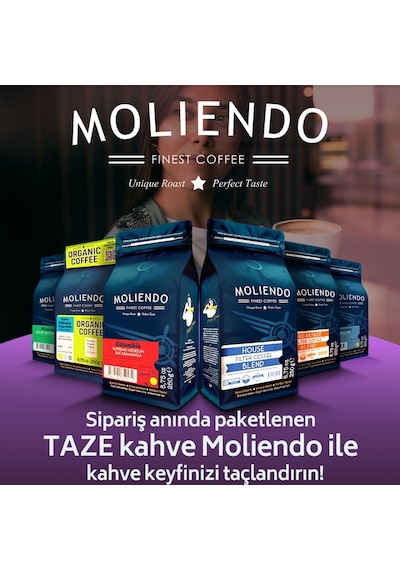 Moliendo Professional Caffe Crema Medium Çekirdek Kahve 1 KG
