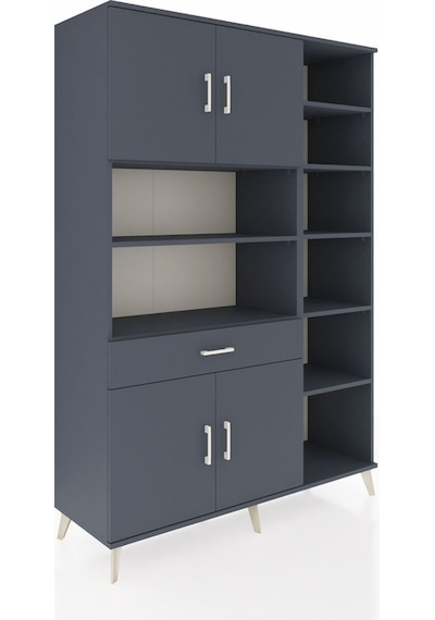 Hyperion Dolap 10 Raflı Tek Çekmeceli 4 Kapaklı 132x44x195 Antrasit-antrasit/antrasit Antrasıt/antrasıt Hyperion Dolap 10 Raflı Tek Çekmeceli 4 Kapaklı 132x44x195 Antrasit-antrasit/antrasit Antrasıt/antrasıt