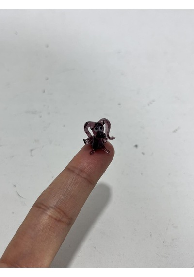 El Yapımı Mini Murano Cam Köpek Biblo A156-01