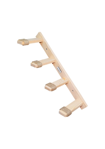 Doğal ahşap duvara monte kedi merdiveni kedi oyun alanı 50cm