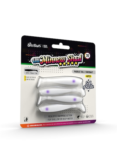 Ulti Baits Minnow Shad Silikon Balık 70mm 1,6gr 4 Adet, Ub-c16