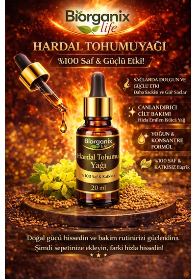 Life Hardal Tohumu Yağı 20 Ml %100 Saf & Güçlü Etki