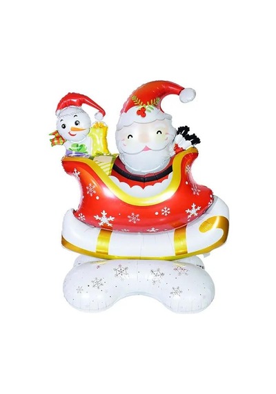 Yılbaşı Folyo Balon Kızaklı Noel Baba 112-95 Ayaklı Diğer