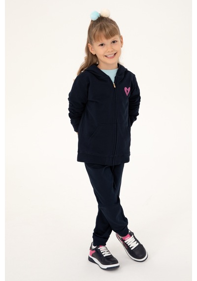 U.S. Polo Assn. Kız Çocuk Lacivert Fermuarlı Basic Sweatshirt 50296390-VR033 U.S. Polo Assn. Kız Çocuk Lacivert Fermuarlı Basic Sweatshirt 50296390-VR033