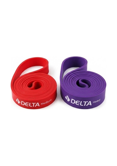 25-35 Kg 2 Adet Direnç Bandı Barfiks Kas Güç Geliştirme Pilates Cross Training Power Band Seti Kırmızı - Mor