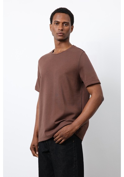 Antioch Regular Fit Basic Erkek T-shirt Kahverengi
