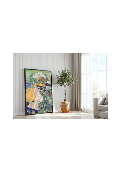 Klimt Bebek Çerçevesiz Poster 30x42 Cm A3 Tablo Art Nouveau Duvar Dekoru Mat Fotoğraf Kağıdı
