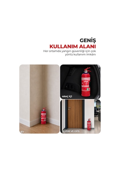 1 Kg Abc Kkt Yangın Tüpü Belgeli Denetim - Muayene Uyumlu