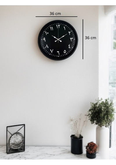 36 Cm Siyah Arapça Rakamlı Duvar Saati Diğer 66630542
