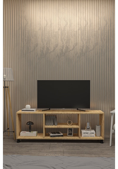 Tv Ünitesi,televizyon Sehpası Luna 160 Cm Portatif Minifix Kurulum Atlantik Çam