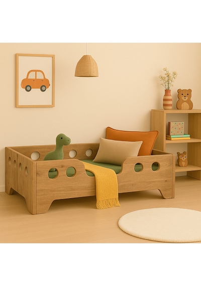 Montessori Yatak Çocuk Yatağı Bebek Karyolası Mdf Tek Kişilik Atlantik Çam Montessori Yatak Çocuk Yatağı Bebek Karyolası Mdf Tek Kişilik Atlantik Çam