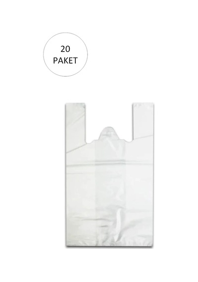 Tedar Beyaz Hışır Atlet Poşet Mini Boy 22x31 Cm 20 Paket Takriben 10.000 Adet Najmaddin