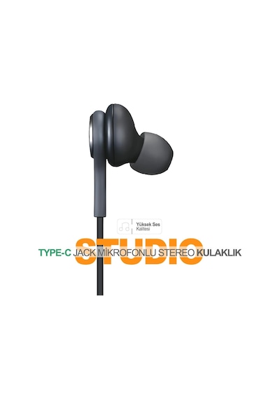Akg Type-c Kulaklık, Samsung A72/a73/a53/m23/m33/s20/s21/s22/s23 Uyumlu, Siyah, Mikrofonlu L310kbkl102