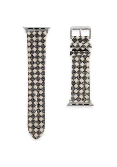 Apple Watch 42mm Karo Motif Kordon - Siyah