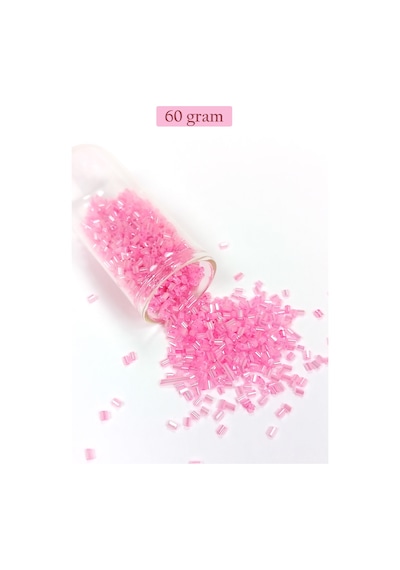 Kesme Cam Boncuk 2mm - 60 Gram - Pembe - Bnc371