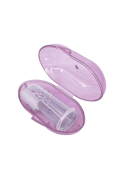Parmak Diş Kaşıyıcı Pembe Silikon