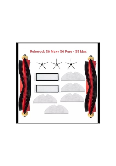S6 Maxv S6 Pure - S5 Max Uyumlu Filtre Fırça Mop Seti