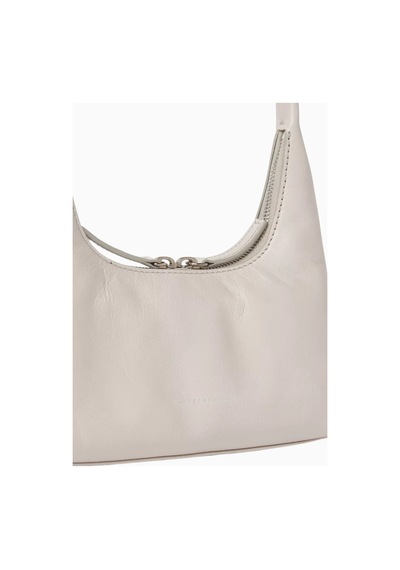 Marge Sherwood Mini Hobo Omuz Çantası, Açık Pastel Gri Deri İle Zarif Günlük Şıklık Açık Gri