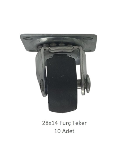 Furç Teker 28 X 14, Bavul, Valiz, Çanta, Servis Sehpası Için 10 Adet Siyah