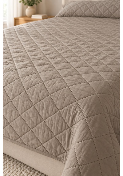 Cloud Soft Çift Taraflı Mikrofiber Peluş Çift Kişilik Yatak Örtüsü 200x220 Cm Vizon