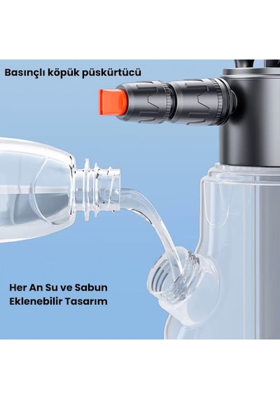Coofbe Yüksek Basınçlı 2litre Ev Bahçe Temizlik Araç Yıkama Köpük Püskürtücü Otomatik El Pompası