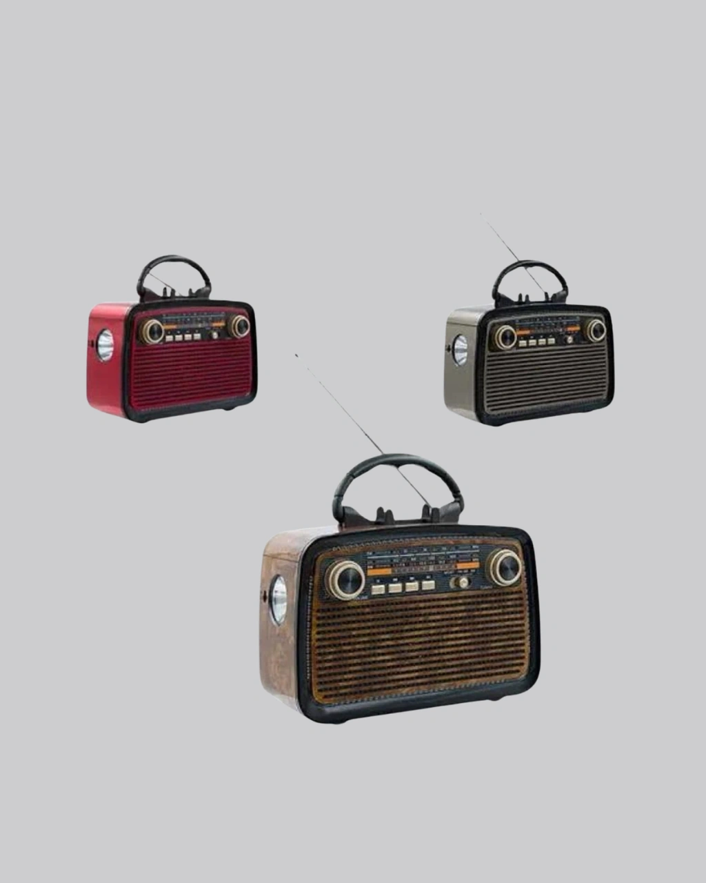 Ahşap Dokulu Bluetooth Müzik Kutusu - Vintage Led Tasarımıyla Modern Ses Deneyimi