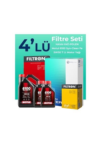 Filtron Amarok 2.0 Dizel Filtre Bakım Seti Motul Motor Yağlı (2010-2017) 4 Lü