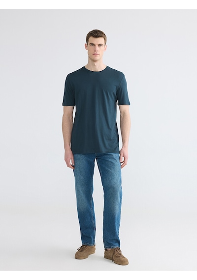Lcwaıkıkı Classic Petrol Slim Fit Basic Soft Touch Tişört