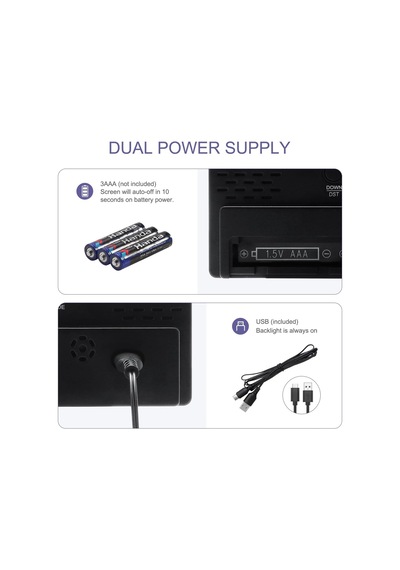 Oqımax Dijital Led Çalar Saat, Dijital Masa Saati, 4 Parlaklık, Tarih, 12/24 Saat, Erteleme Ve Dst Fonksiyonu, Büyük Diğer