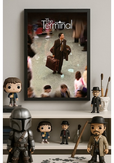 The Terminal Siyah Ahşap Çerçeveli Poster, Dekoratif Film Duvar Tablosu