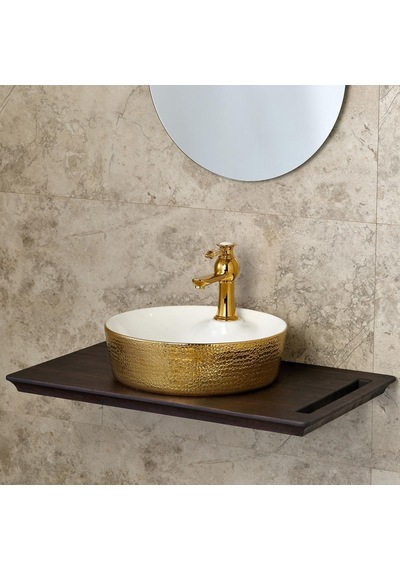 Lena Tezgahüstü Lavabo E-5001a Altın Gold