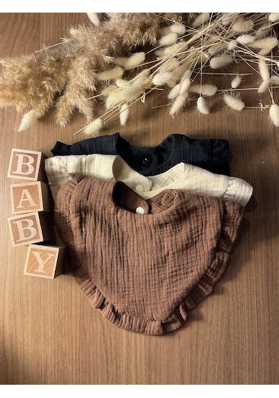 Venedy's Terra Ruffle Set Mama Önlüğü Bej - Kahverengi