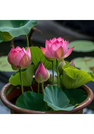 5 Adet Tohum Nadir Pembe Kase Lotus Çiçeği Tohumu Kutsal Nilüfer