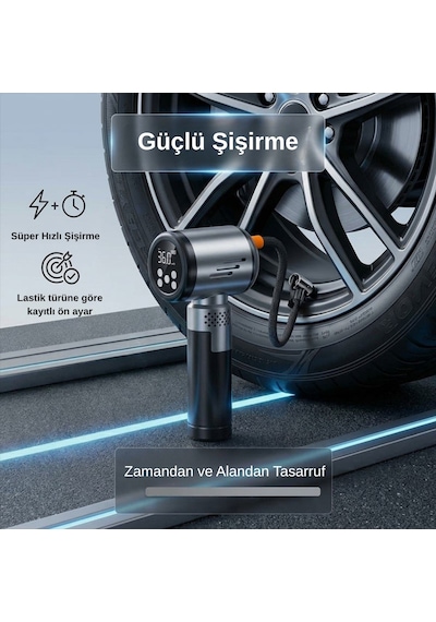 Laiser VT-130 17.000Pa 5 In 1 Pompa Özellikli Yedek Bataryalı Araç İçi süpürge