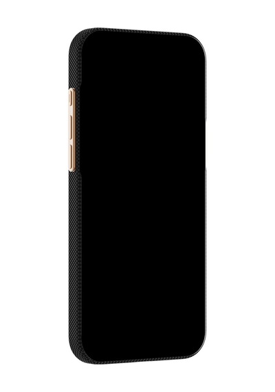 Apple iPhone Uyumlu 18 Pro Max Kılıf M-safeli Raptic Aramid Skin Rise Serisi 24 Ayar Altın Kaplamalı Karbon Siyah