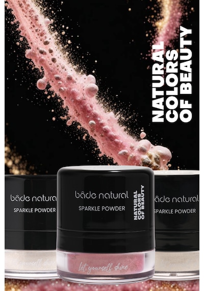 Bade Natural Sparkle Powder Shinny Pink Toz Işıltılı Allık Doğal