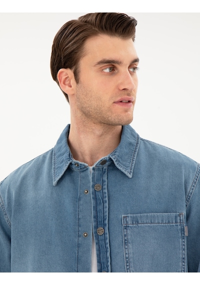 Pierre Cardin Erkek Mavi Gömlek Jean 50292072-vr036 Mavi