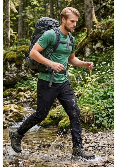 Buratti Normal Kalıp Lastikli Bel Düz Paça Trekking Pantolon Erkek Pantolon 693159 Siyah