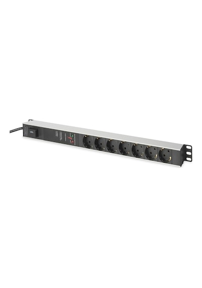 Digitus 1u Alüminyum Pdu/power Distribution Unit Elektrik Güç Dağıtım Ünitesi , Kabin Tipi, 16a, 4000w, 250vac 50/60hz, 7 X Cee 7/7 Priz, 2 Metre Kab