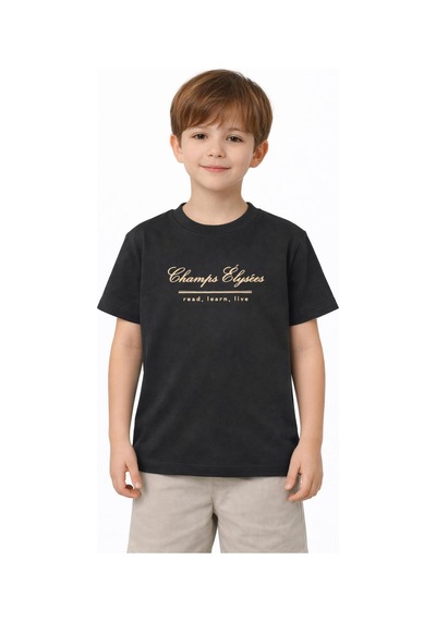 Yale Kids 8-12 Yaş Erkek Çocuk Tişört Siyah