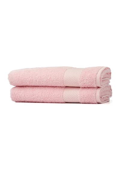 Soley Minerva %100 Pamuklu 2'Li El  -  Yüz Havlusu Seti Pembe 50 x 90 Pembe