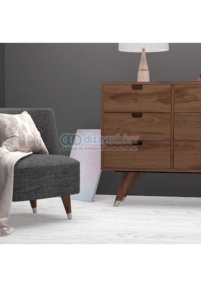Konik Açılı Dolap Ayağı Parlak Altın Mat Siyah 23 Cm