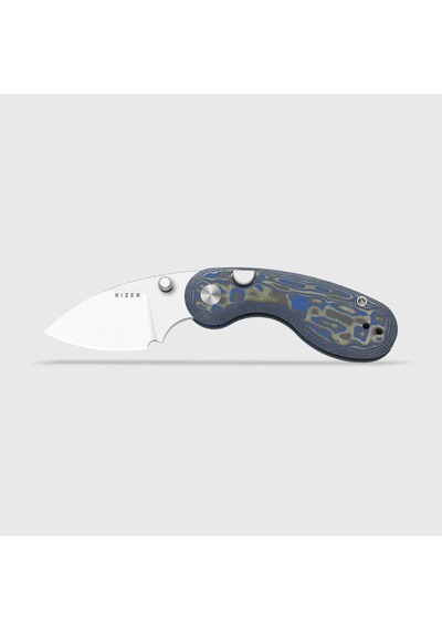 Kizer Microbe Kizer Button Liner Lock Micarta With Vortex Pattern 14c28n Kizerv 2742a6 Kamp Çakısı Kum