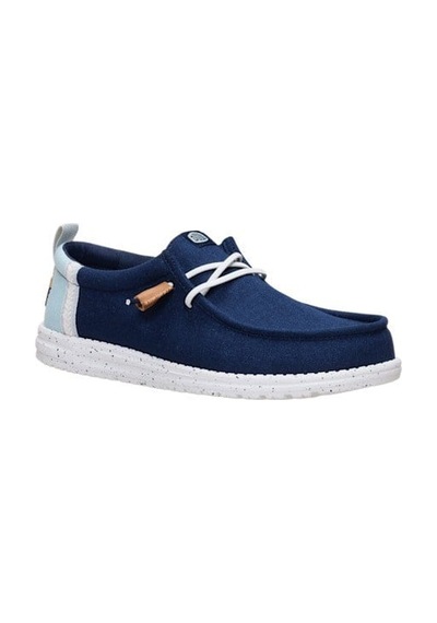 Hey Dude Wally Craft Linen Erkek Günlük Ayakkabı-33142 Lacivert-mavi