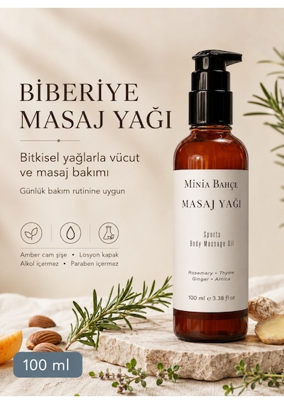 Minia Bahçe Biberiye Masaj Yağı 100 ML