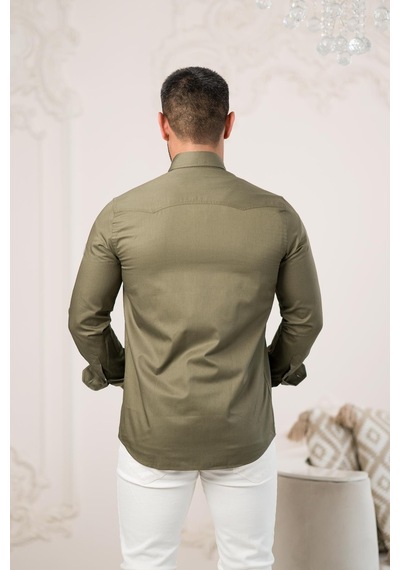 Paul Martin Çift Kapak Cepli Pamuklu Slimfit Gömlek 001 Paul Martin Çift Kapak Cepli Pamuklu Slimfit Gömlek 001